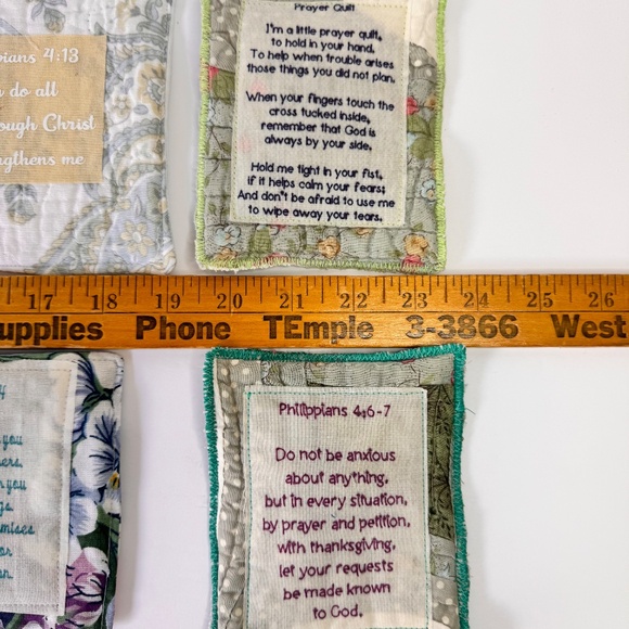 6 Handcrafted Prayer Quilts Unique lot - Picture 4 of 5